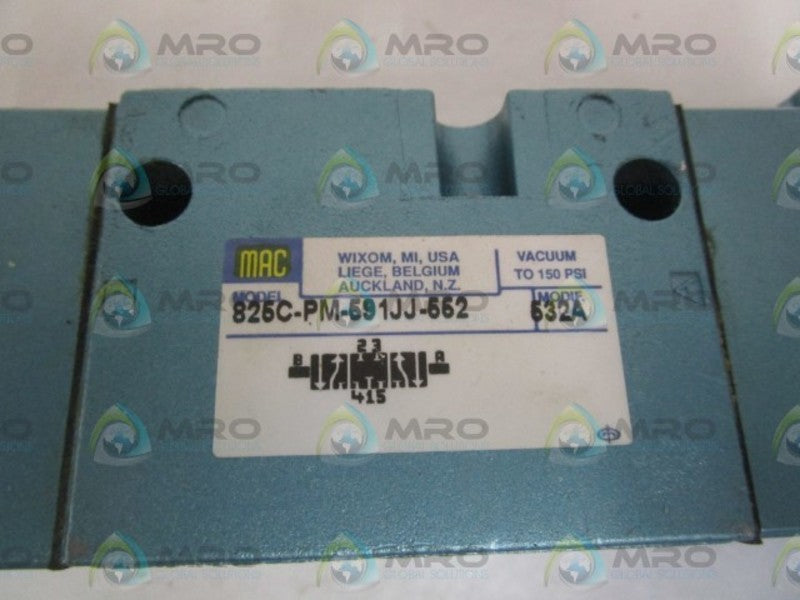 MAC 825C-PM-591JJ-552 SOLENOID VALVE (AS PICTURED) *NEW NO BOX*