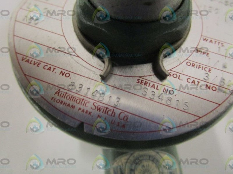 ASCO 8314B13 SOLENOID VALVE  UNMP