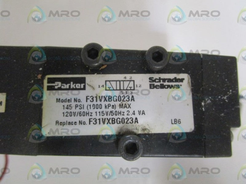 PARKER F31VXBG023A SOLENOID VALVE *USED*