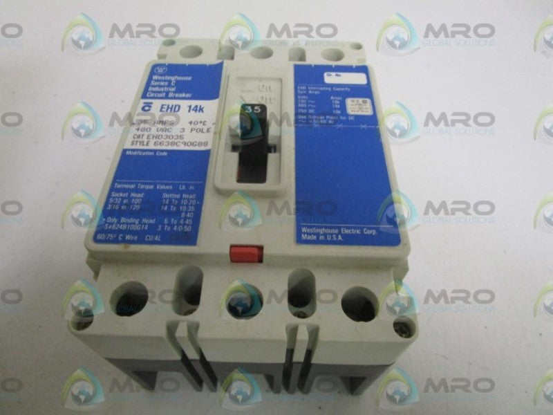 WESTINGHOUSE EHD3035 CIRCUIT BREAKER 35AMPS *NEW IN BOX*