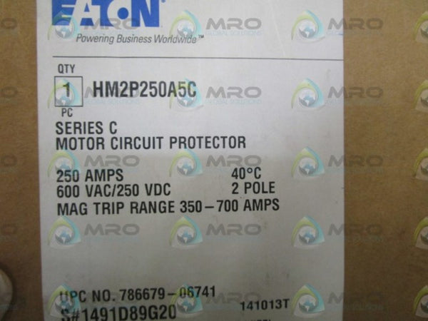 EATON HM2P250A5C CIRCUIT BREAKER 250AMPS  NSMP
