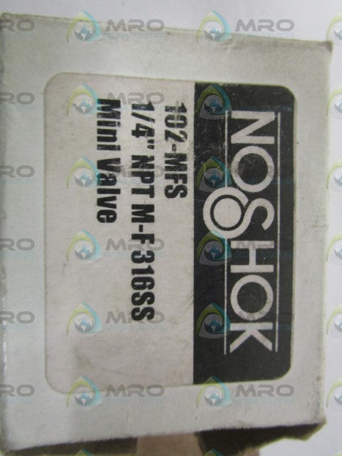 NOSHOK 102-MFS MINI VALVE 1/4" *NEW IN BOX *