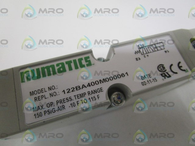 NUMATICS 122BA400M000061  SOLENOID VALVE *NEW NO BOX *