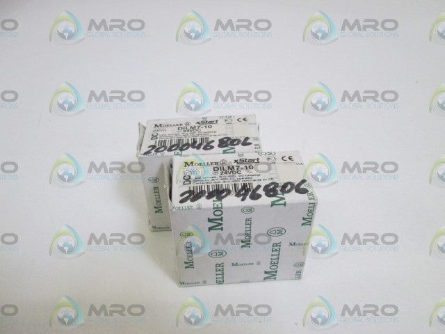 LOT OF 2 MOELLER CONTACTOR 24VDC DILM7-10 *NEW IN BOX *