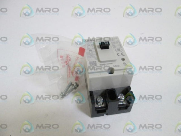 LOT OF 2 MITSUBISHI CIRCUIT BREAKER 2P 10A NF30-CS (GRAY)  NSMP
