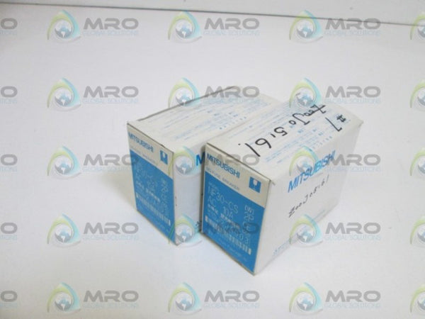 LOT OF 2 MITSUBISHI CIRCUIT BREAKER 2P 10A NF30-CS (GRAY)  NSMP