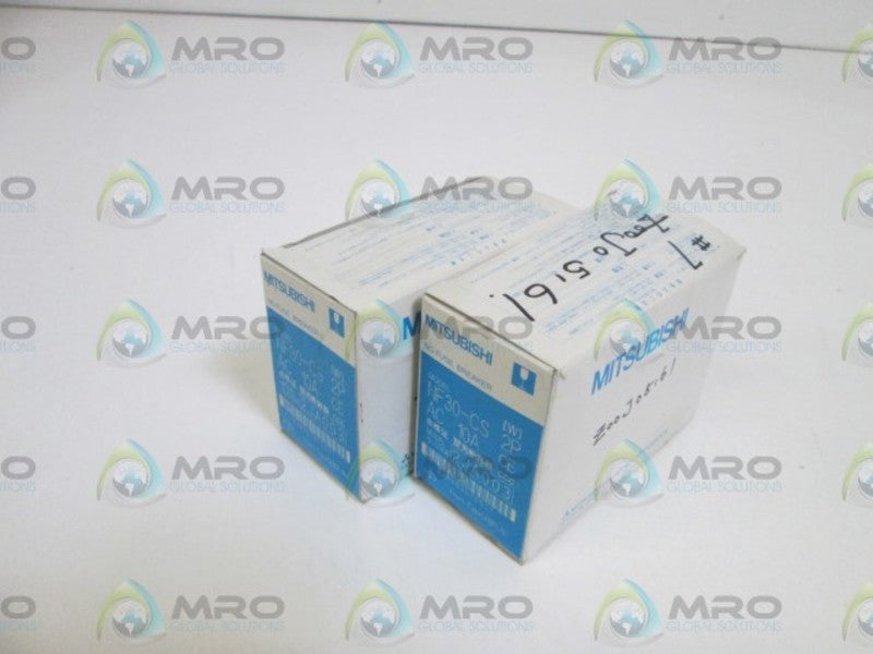 LOT OF 2 MITSUBISHI CIRCUIT BREAKER 2P 10A NF30-CS (GRAY)  NSMP