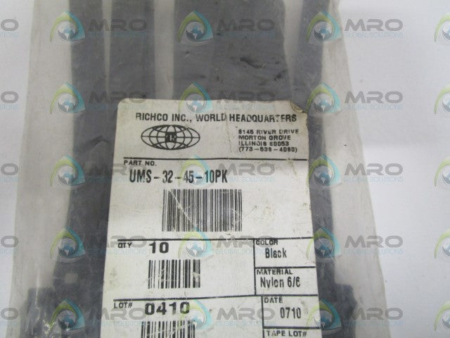 LOT OF 10 RICHO INC. UMS-32-45-10PK STRAP *NEW IN FACTORY BAG*