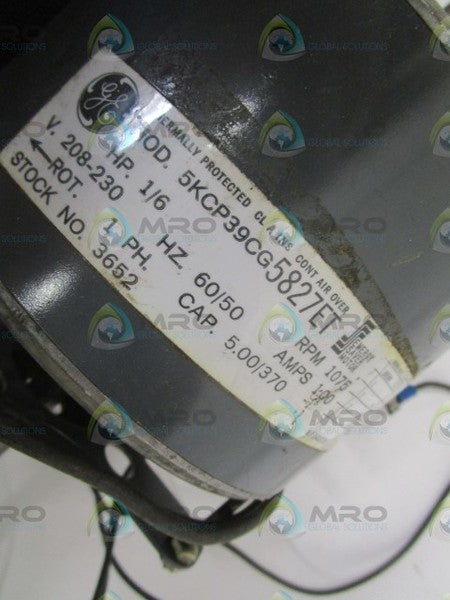 GENERAL ELECTRIC 5KCP39CG5827ET MOTOR 1/6HP *USED*