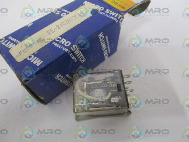 MICROSWITCH FE-21039RY PHOTOELECTRIC RELAY 12VDC 160 OHM *NEW IN BOX*