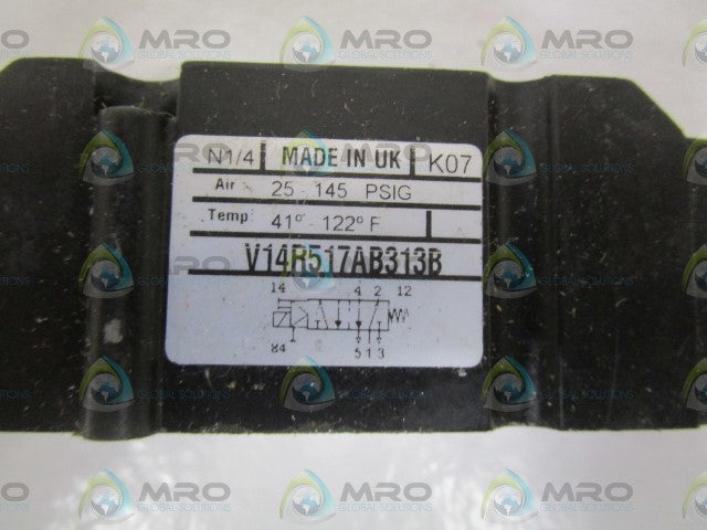 NORGREN V14R517AB313B SOLENOID VALVE *USED*