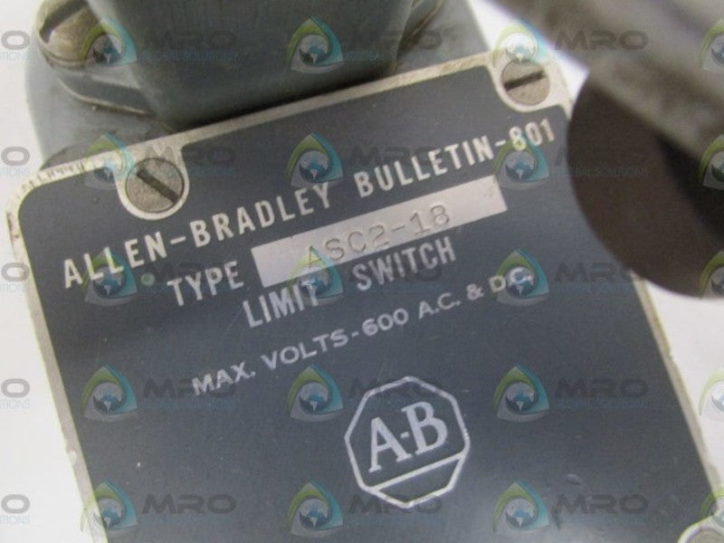 ALLEN BRADLEY ASC2-18 LIMIT SWITCH  UNMP