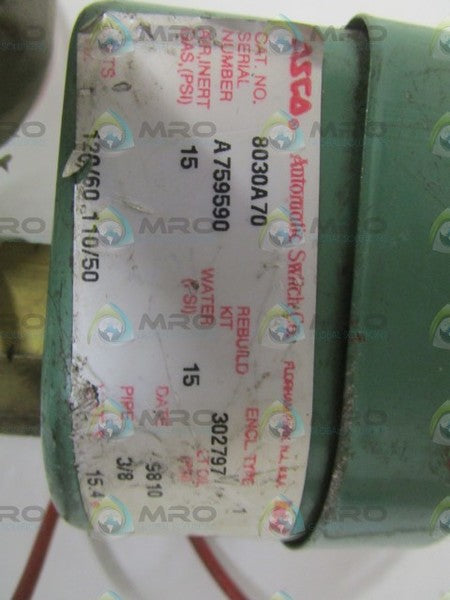 ASCO 8030A70 SOLENOID VALVE  UNMP