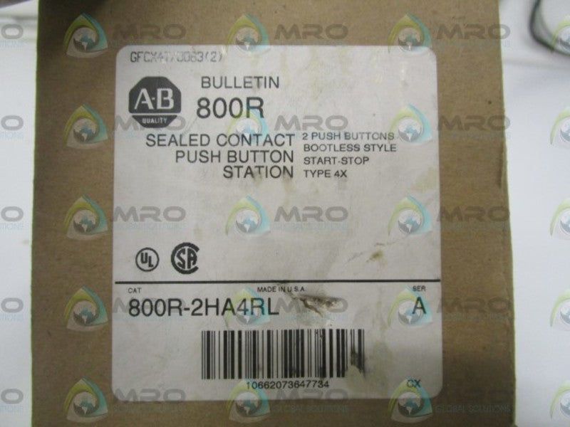 ALLEN BRADLEY 800R-2HA4RL SER. A PUSHBUTTON (AS PICTURED)  NSMP