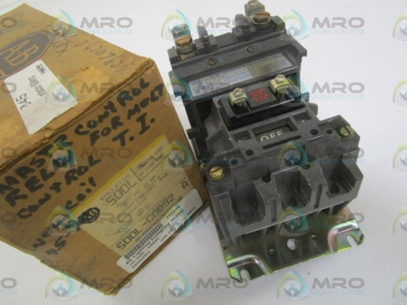ALLEN BRADLEY 500L-COD92 SER .A CONTACTOR (AS PICTURED)  NSMP