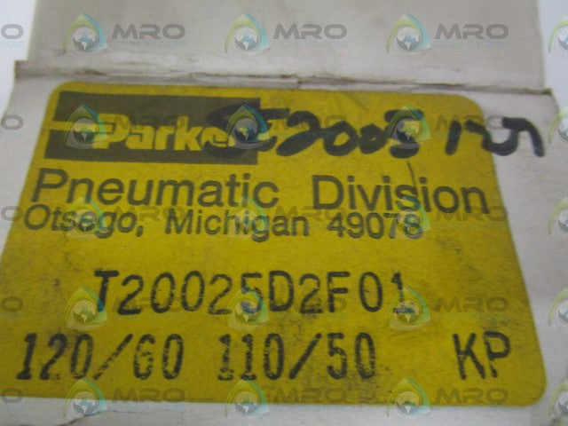 PARKER T20025D2F01 PNEUMATIC VALVE *NEW IN BOX*