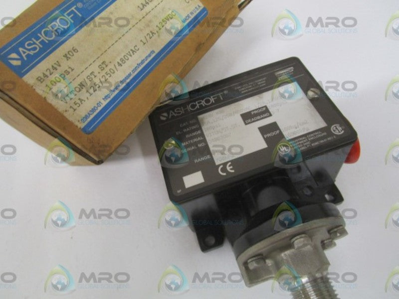 ASHCROFT B424VX06 PRESSURE SWITCH 100 PSI  NSMP
