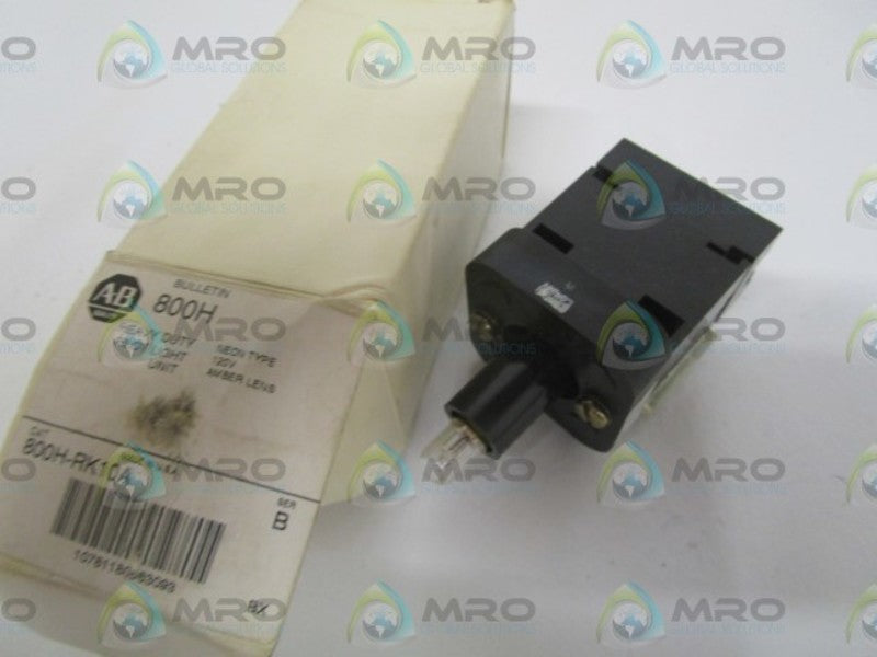 ALLEN BRADLEY 800H-RK10A SER.B PILOT LIGHT UNIT (AS PICTURED)  NSMP