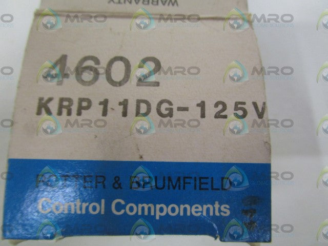 POTTER & BRUMFIELD KRP-11DG-125 RELAY 125VDC *NEW IN BOX*