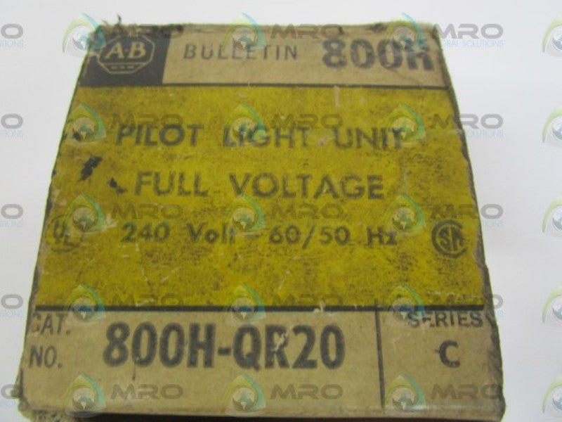 INDUSTRIAL SPARE PART 800H-QR20 SR. C PILOT LIGHT (AS PICTURED)  NSMP