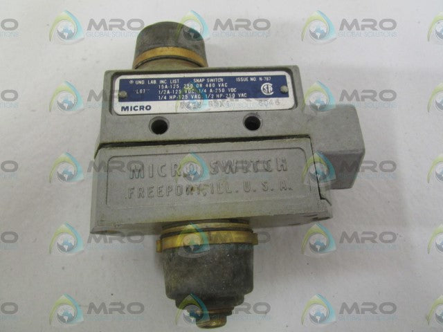 MICROSWITCH BZE6-RNX1 LIMIT SWITCH (GREY BODY) *NEW NO BOX*