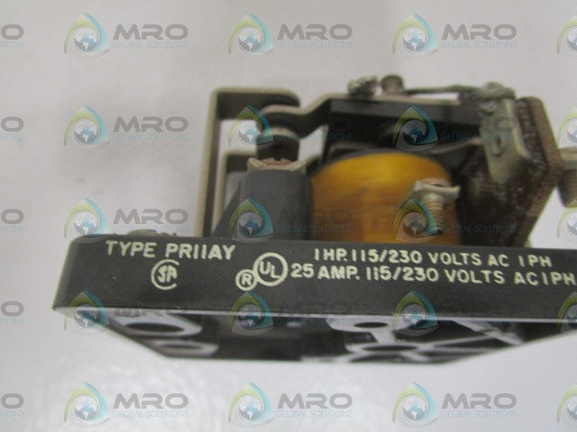 POTTER & BRUMFIELD PR11AY 230V RELAY *USED*