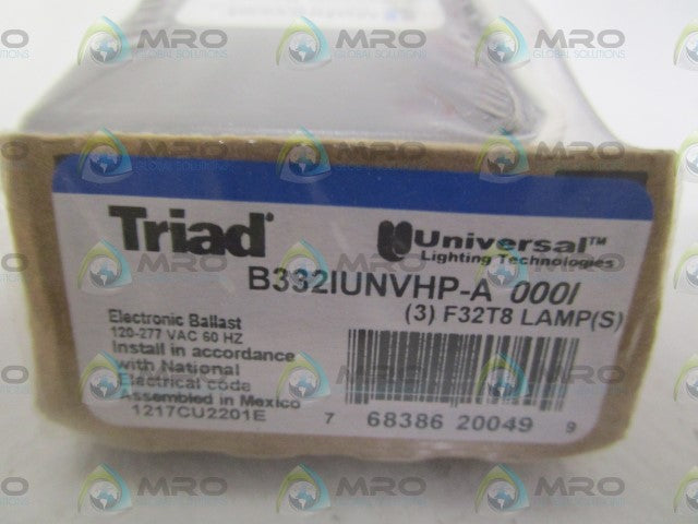 UNIVERSAL B332IUNVHP-A 120-277V BALLAST *NEW IN ORIGINAL PACKAGE*