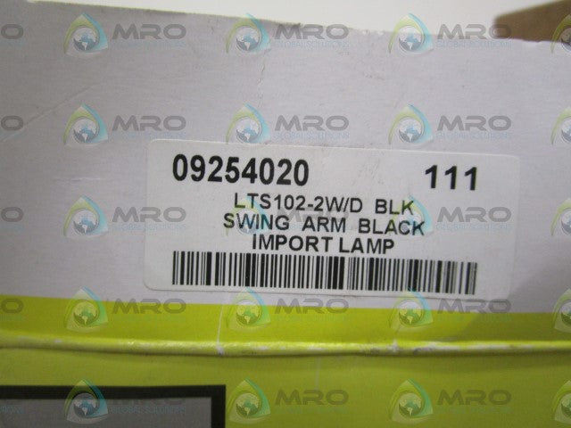 GERMAN-TEK LTS102-2W/D SWING ARM BLACK IMPORT LAMP *NEW IN BOX*