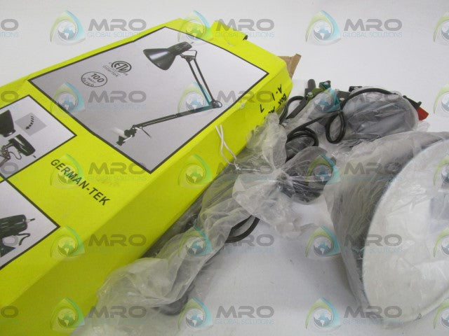 GERMAN-TEK LTS102-2W/D SWING ARM BLACK IMPORT LAMP *NEW IN BOX*