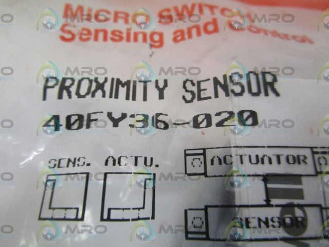 HONEYWELL 40FY36-020 PROXIMITY SENSOR *NEW IN FACTORY BAG*