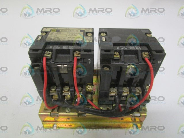 SQUARE D 8736-SAO16 SER. B REVERSING STARTER SIZE 00 *USED*