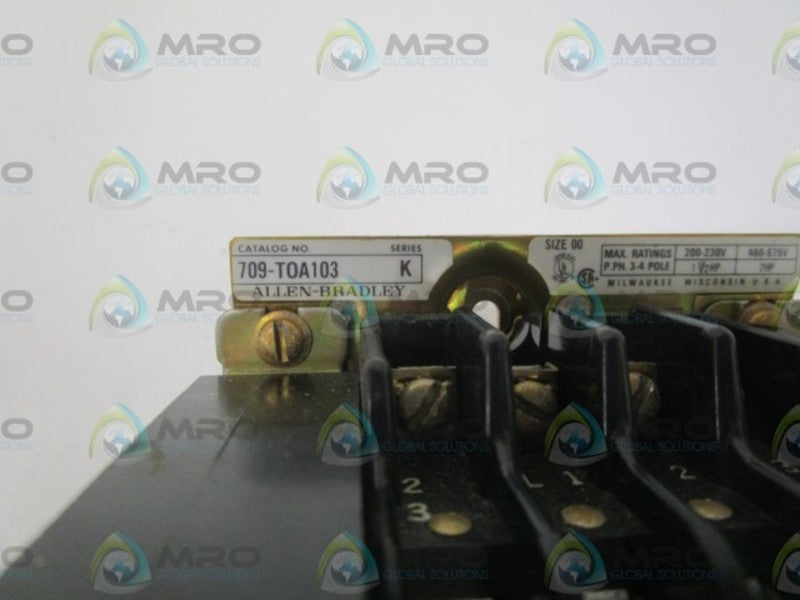 INDUSTRIAL SPARE PART 709-TOA103 SER. K STARTER SIZE 00  UNMP