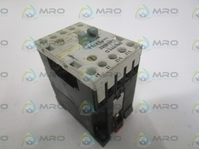 SQUARE D 8502-PD3.10E SER. B CONTACTOR 110/120V *USED*