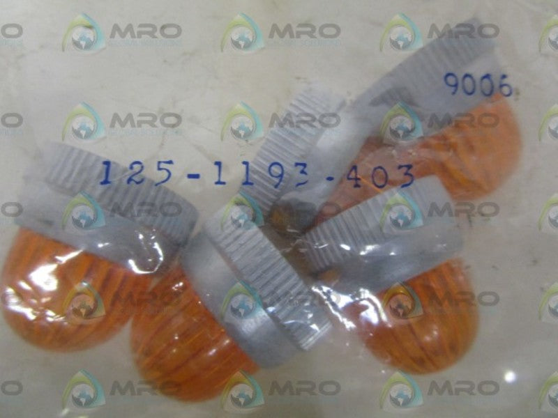 LOT OF 5 DIALIGHT 125-1193-403 AMBER LENS CAP *NEW IN FACTORY BAG*