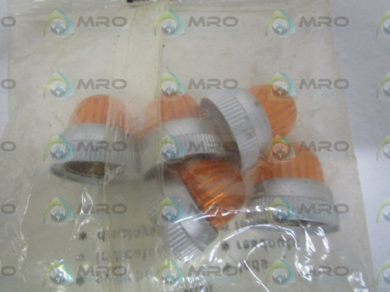 LOT OF 5 DIALIGHT 125-1193-403 AMBER LENS CAP *NEW IN FACTORY BAG*