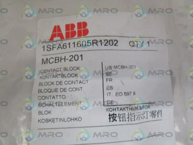 ABB MCBH-201 CONTACT BLOCK * NEW IN FACTORY BAG *