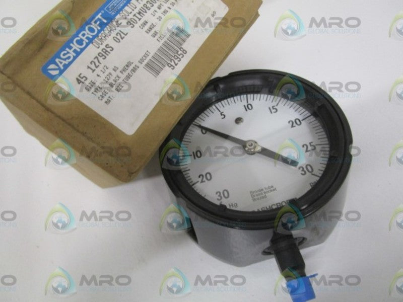 ASHCROFT 451279AS02L-30IMV&30# 30-0IMV 0-30PSI  NSMP