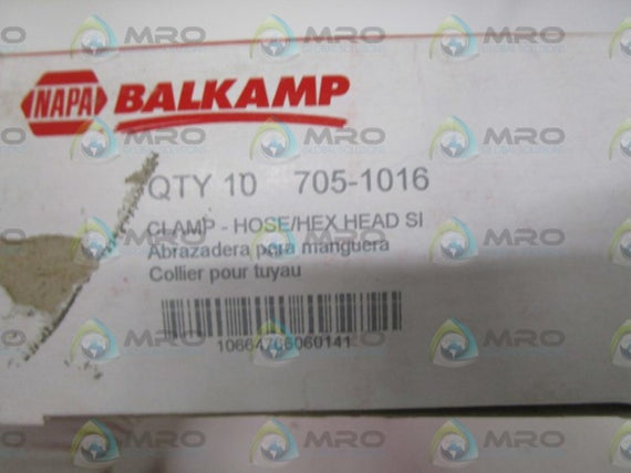 LOT OF 10 NAPA 705-1016 HOSE CLAMP *NEW IN BOX*
