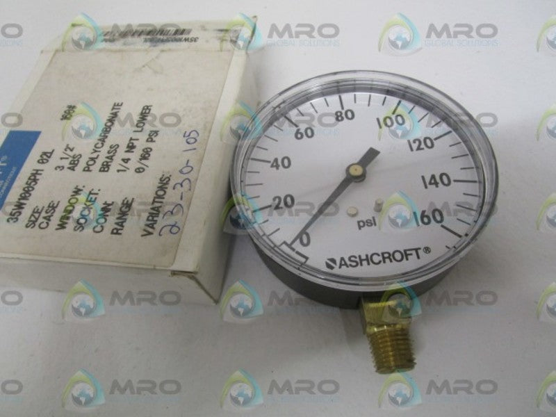 ASHCROFT 35W1005PH02L-160#  0-160PSI NSMP