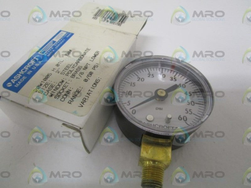 ASHCROFT 20W1005H01L-60# 0-60PSI NSMP