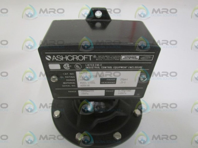 ASHCROFT B420B PRESSURE SWITCH 60" H2O  NSMP