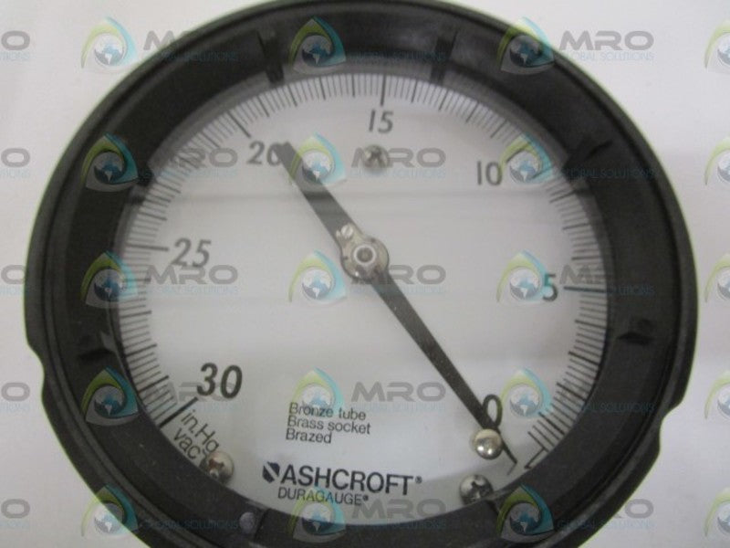 ASHCROFT 451279AS02L VACUUM DURAGAUGE 0-30" Hg  NSMP