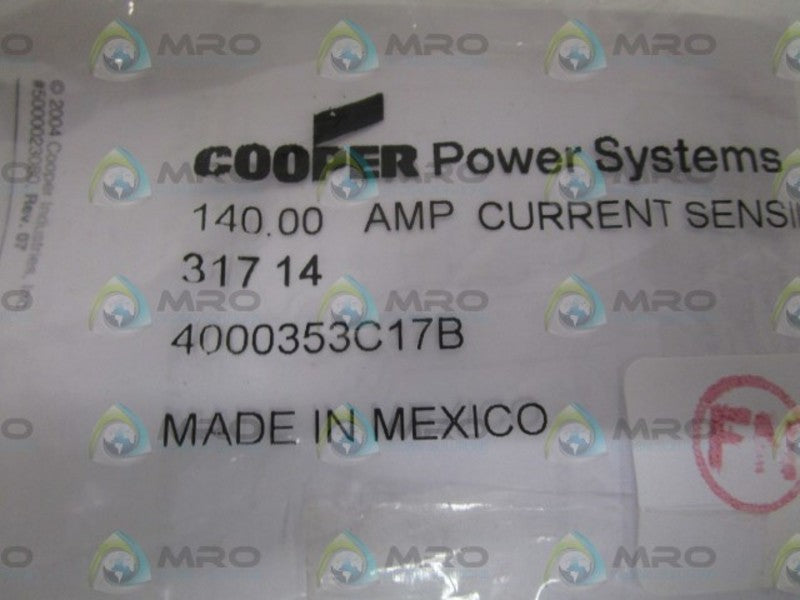COOPER 4000353C17B 140.AMP CURRENT SENSING * NEW IN FACTORY BAG *