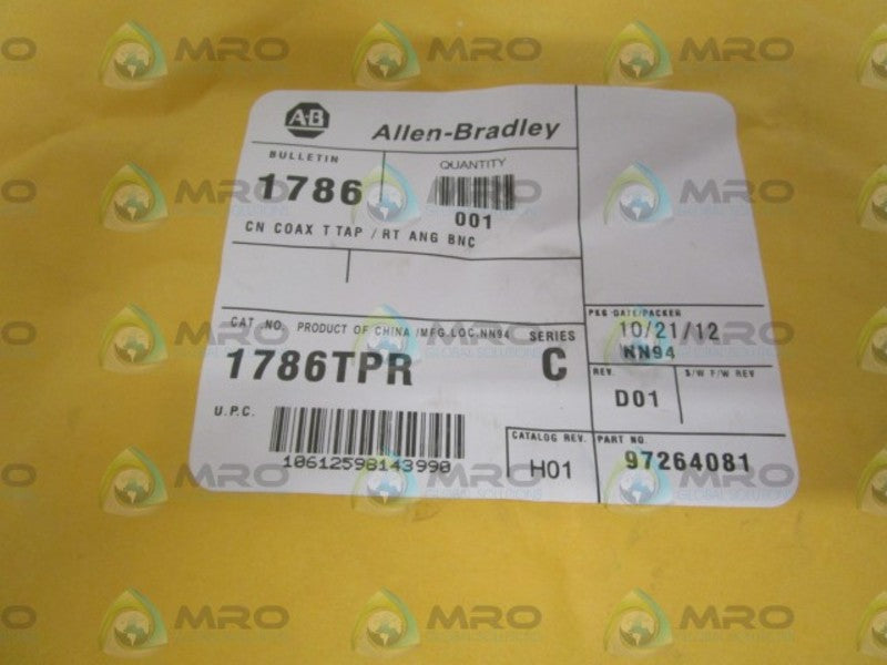 ALLEN BRADLEY CONTROLNET 1786-TPR SER. C DATE: 2012 * NEW IN ORIGINAL PACKAGE *
