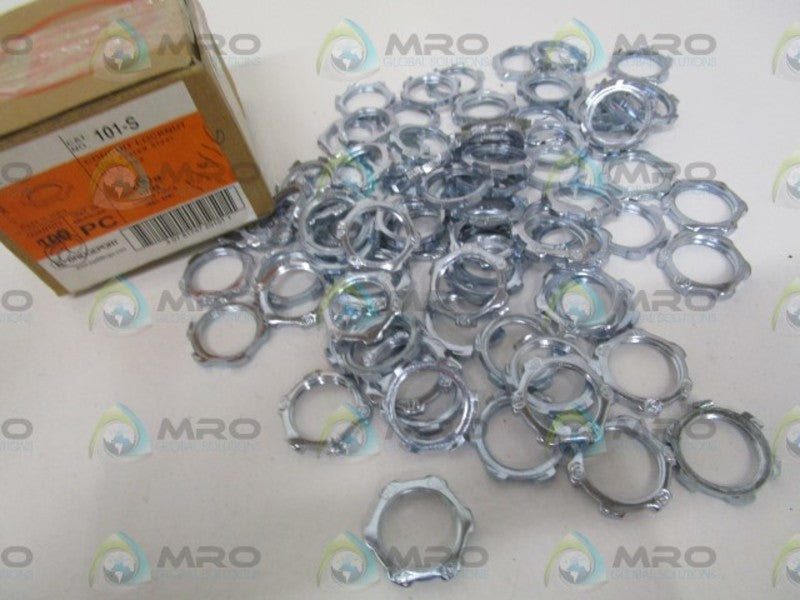 LOT OF 80 BRIDGEPORT 101-S CONDUIT LOCKNUT 1/2" *NEW IN BOX*