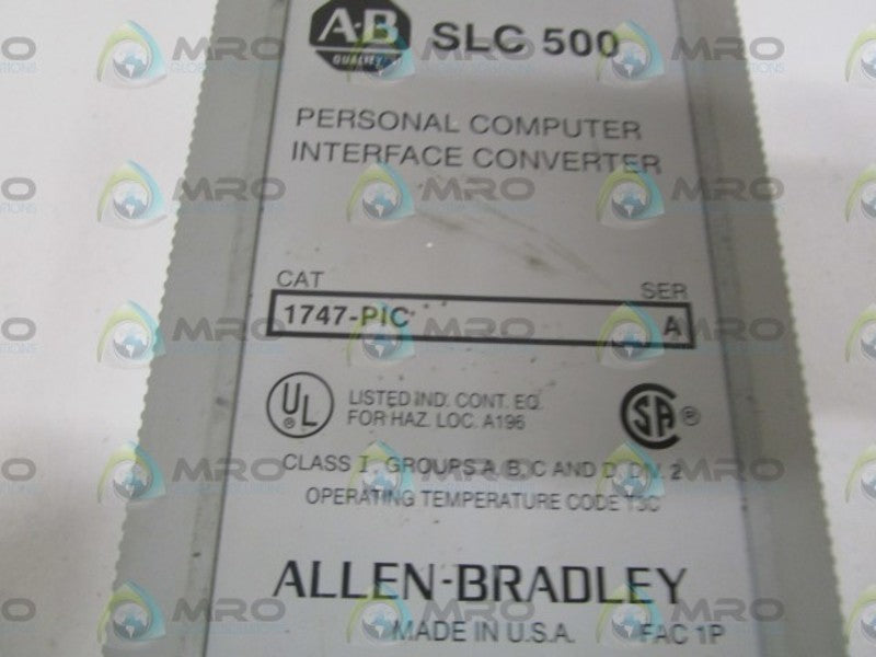 ALLEN BRADLEY SLC 500 1747-PIC SER. A INTERFACE CONVERTER  NSNP