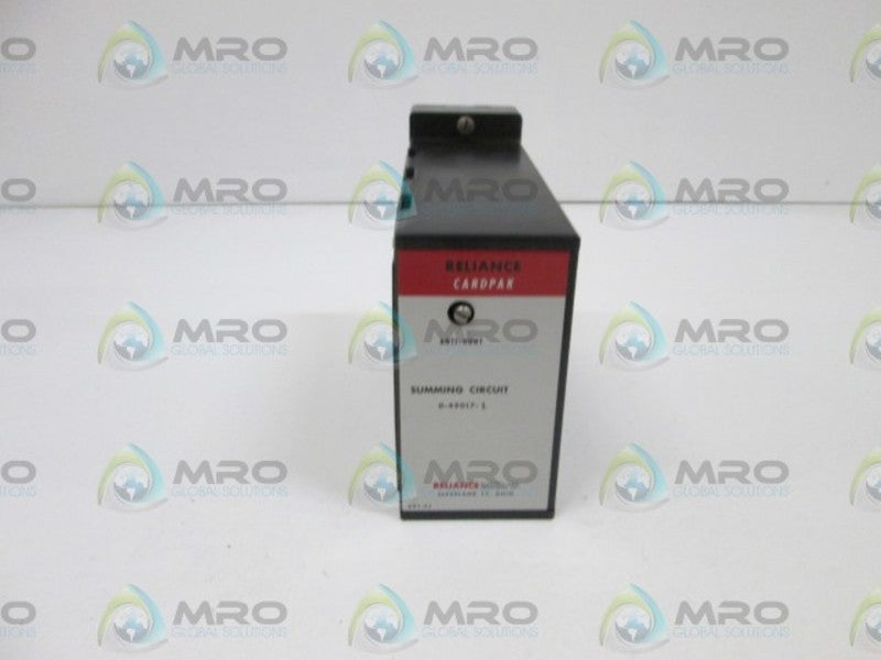 RELIANCE ELECTRIC ANTI-HUNT SUMMING CIRCUIT MODULE 0-49017-1  UNMP