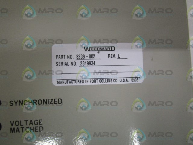 WOODWARD 8239-002 L DSM SYNCHRONIZER MODULE (REPAIRED) *NEW NO BOX*