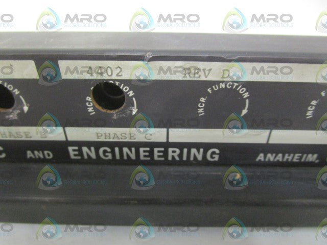 SABINA ELECTRIC 4402 FIRING CIRCUIT ASSEMBLY *USED*