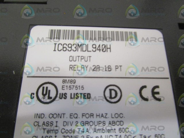 GE FANUC IC693MDL940H OUTPUT MODULE (AS PICTURED) *NEW IN BOX*